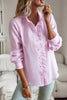 British Style Solid Patchwork Lotus Leaf Collar Tops