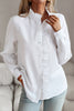 British Style Solid Patchwork Lotus Leaf Collar Tops