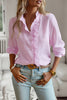 British Style Solid Patchwork Lotus Leaf Collar Tops