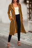British Style Elegant Solid Pocket Turn-back Collar Outerwear