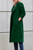 British Style Elegant Solid Buckle Turn-back Collar Outerwear