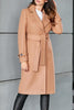 British Style Elegant Solid Buckle Turn-back Collar Outerwear