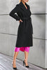 British Style Elegant Solid Buckle Turn-back Collar Outerwear