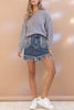 Casual Patchwork Tassel High Waist Skinny Denim Skirts