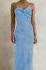 Sexy Solid Asymmetrical Strapless One Step Skirt Dresses