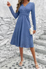 Sexy Elegant Solid Fold V Neck Waist Skirt Dresses