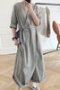 Casual College Solid Frenulum V Neck Loose Jumpsuits