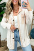 Casual Color Block Contrast Hooded Collar Outerwear