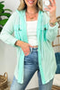 Casual Color Block Contrast Hooded Collar Outerwear