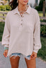 Casual Solid Make Old Turndown Collar Tops