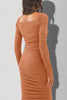 Elegant Solid Fold Square Collar One Step Skirt Dresses