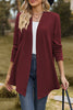 Casual Solid Patchwork V Neck Outerwear