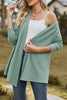 Casual Solid Patchwork V Neck Outerwear