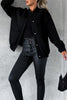 Casual Solid Pocket O Neck Outerwear