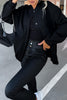 Casual Solid Pocket O Neck Outerwear