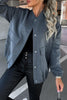 Casual Solid Pocket O Neck Outerwear