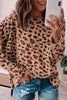 Casual Leopard Printing O Neck Tops