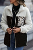 Casual Animal Print Pocket Turndown Collar Outerwear