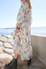 Casual College Floral Patchwork V Neck A Line Dresses(8 Colors)