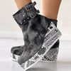 Casual Patchwork Round Out Door Shoes (Heel Height 2.75in)