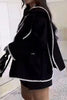 Casual British Style Solid Buttons Contrast Scarf Collar Outerwear