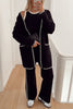 Casual British Style Solid Embroidered Patchwork Cardigan Collar Long Sleeve Two Pieces