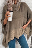 Casual Gradual Change Tassel Weave Turtleneck Tops