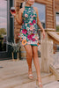Wish Upon A Dream Floral Applique Halter Mini Dress