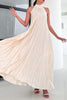 Casual Leopard Fold Half A Turtleneck Pleated Dresses