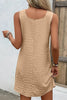 Casual Simplicity Solid Asymmetrical Oblique Collar Sleeveless Dress Dresses