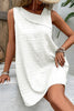 Casual Simplicity Solid Asymmetrical Oblique Collar Sleeveless Dress Dresses