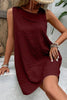 Casual Simplicity Solid Asymmetrical Oblique Collar Sleeveless Dress Dresses