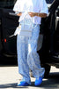 Print High Waist Wide Leg Pants