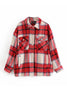 Plaid Button Pockets Coat