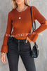 Esen Ribbed Bell Sleeve Knit Sweater