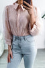 Lace Pearl Puff Sleeve Blouse