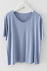 V Neck Long Sleeve Loose T Shirt