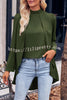 Round Neck Long Sleeve Fake Two Piece Shirt