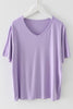 V Neck Long Sleeve Loose T Shirt