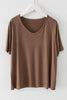 V Neck Long Sleeve Loose T Shirt