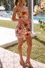 Days of Joy Embroidery Floral Applique Off Shoulder Mini Dress
