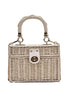 Straw Crossbody Tote Clutch Bag