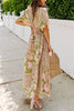 Like Palm Side Slit Bat Maxi Dress