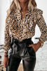Ruffles Button Long Sleeve T Shirt