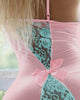 Colorblock Lace Bowknot Decor Garter Babydoll