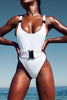 Belted Backless One Pieces Swimwear