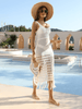 HUDSON BAY DRAPE COVER UP MAXI DRESS - CREAM