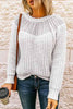 Lace Patchwork O Neck Sweater