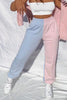 Color Block Elastic Joggers