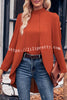 Round Neck Long Sleeve Fake Two Piece Shirt